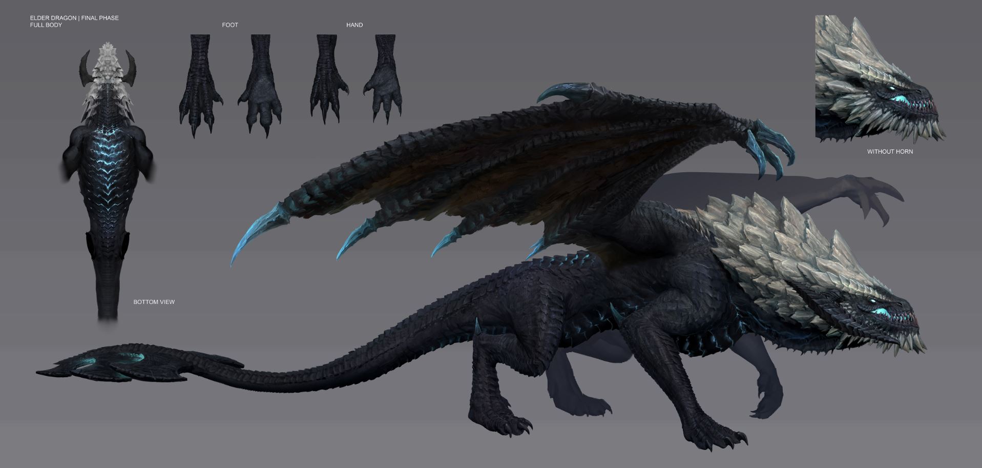 Elder Dragon: Body side view, Final Phase
