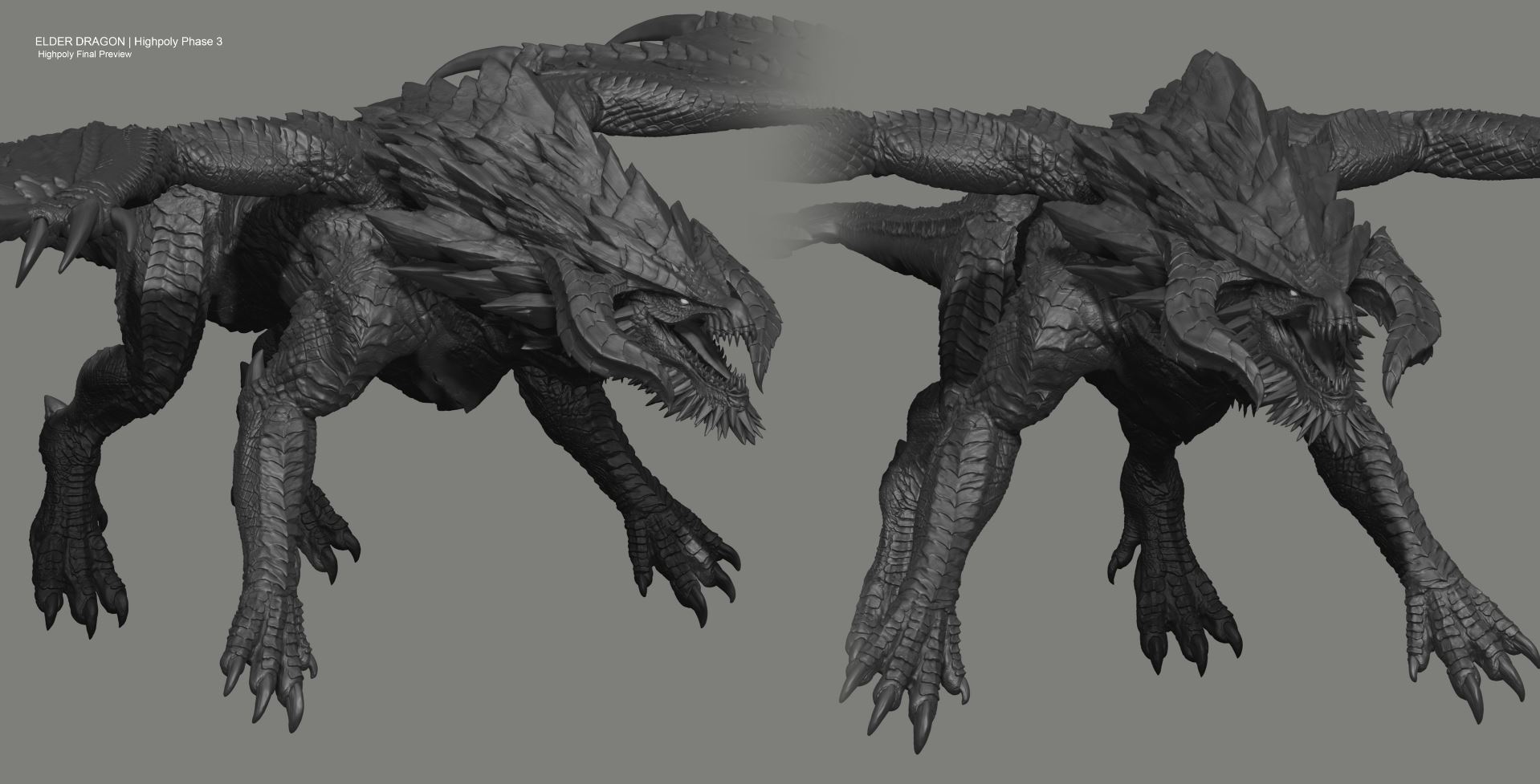 Elder Dragon: High poly model