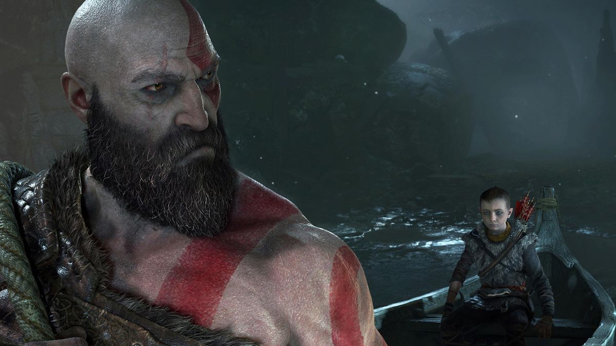 Kratos and Atreus — boat scene