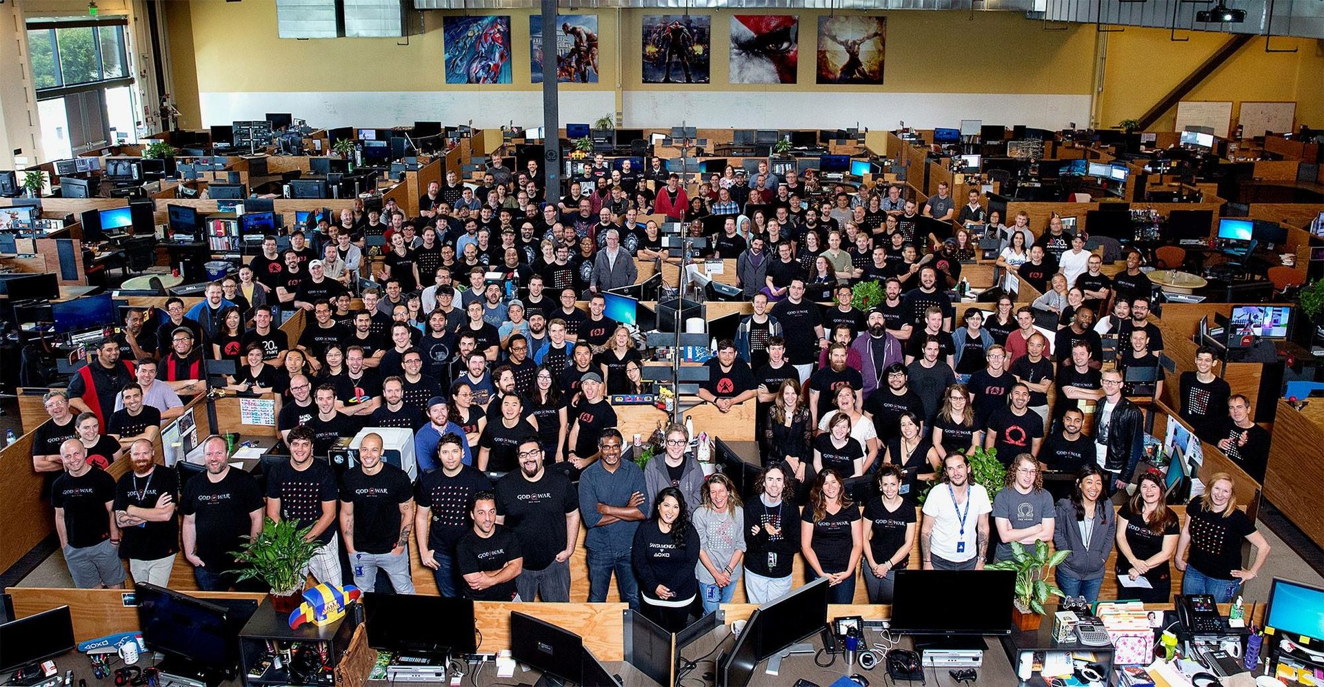 Santa Monica Studio full team — God of War production