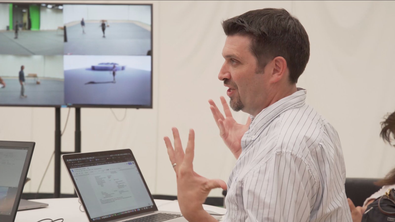 LA Mocap BTS — giving feedback on the performance