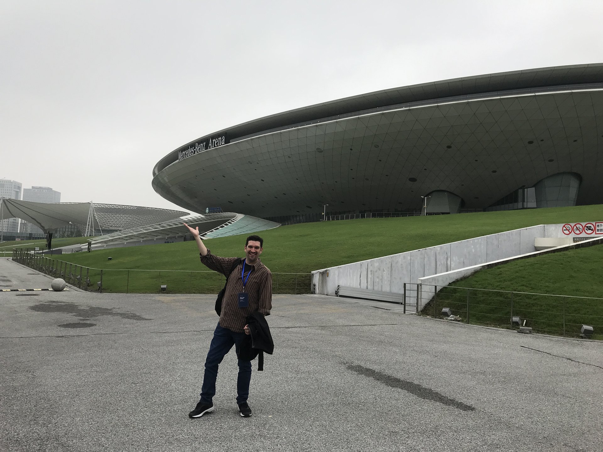 Kevin Scharff at the Mercedes-Benz Arena, Shanghai