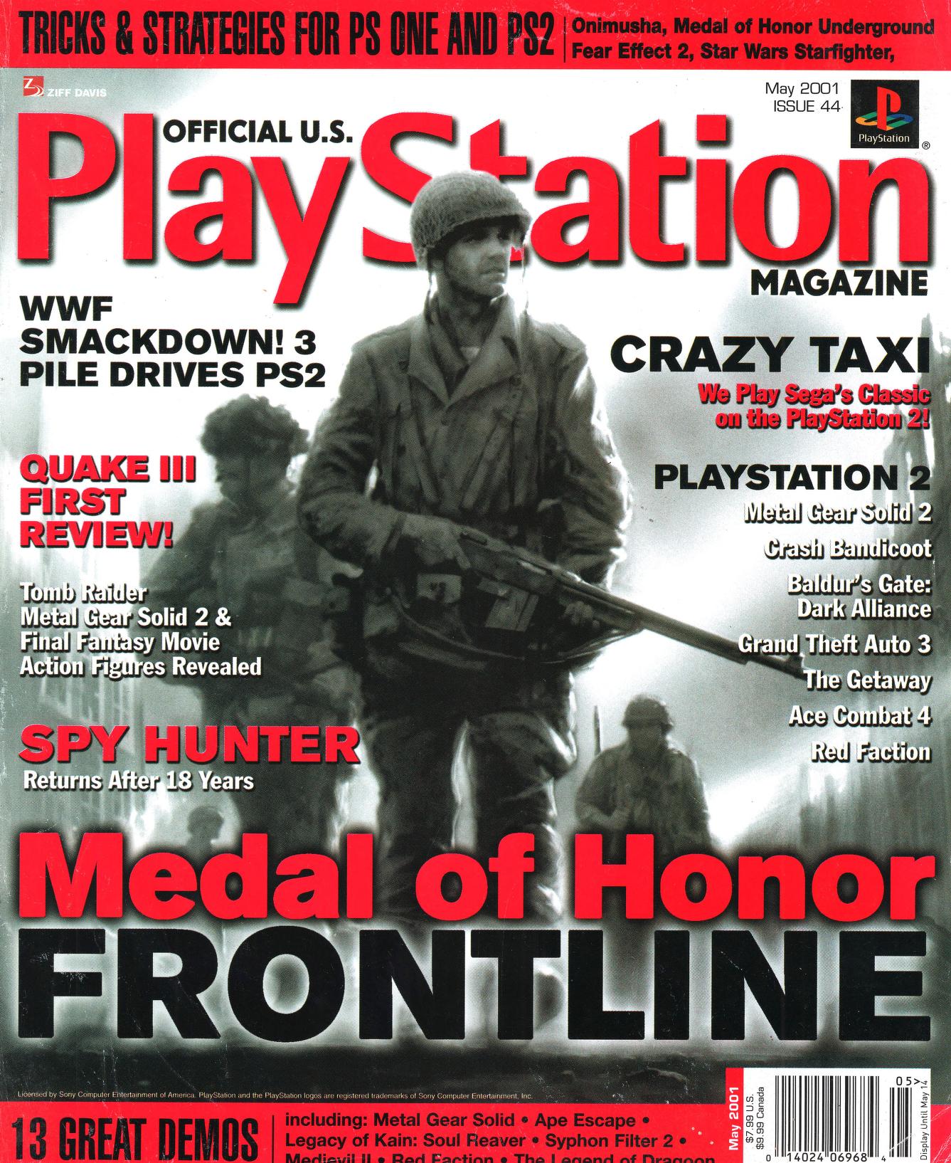 Official PlayStation Magazine Issue 44 — cover, May 2001